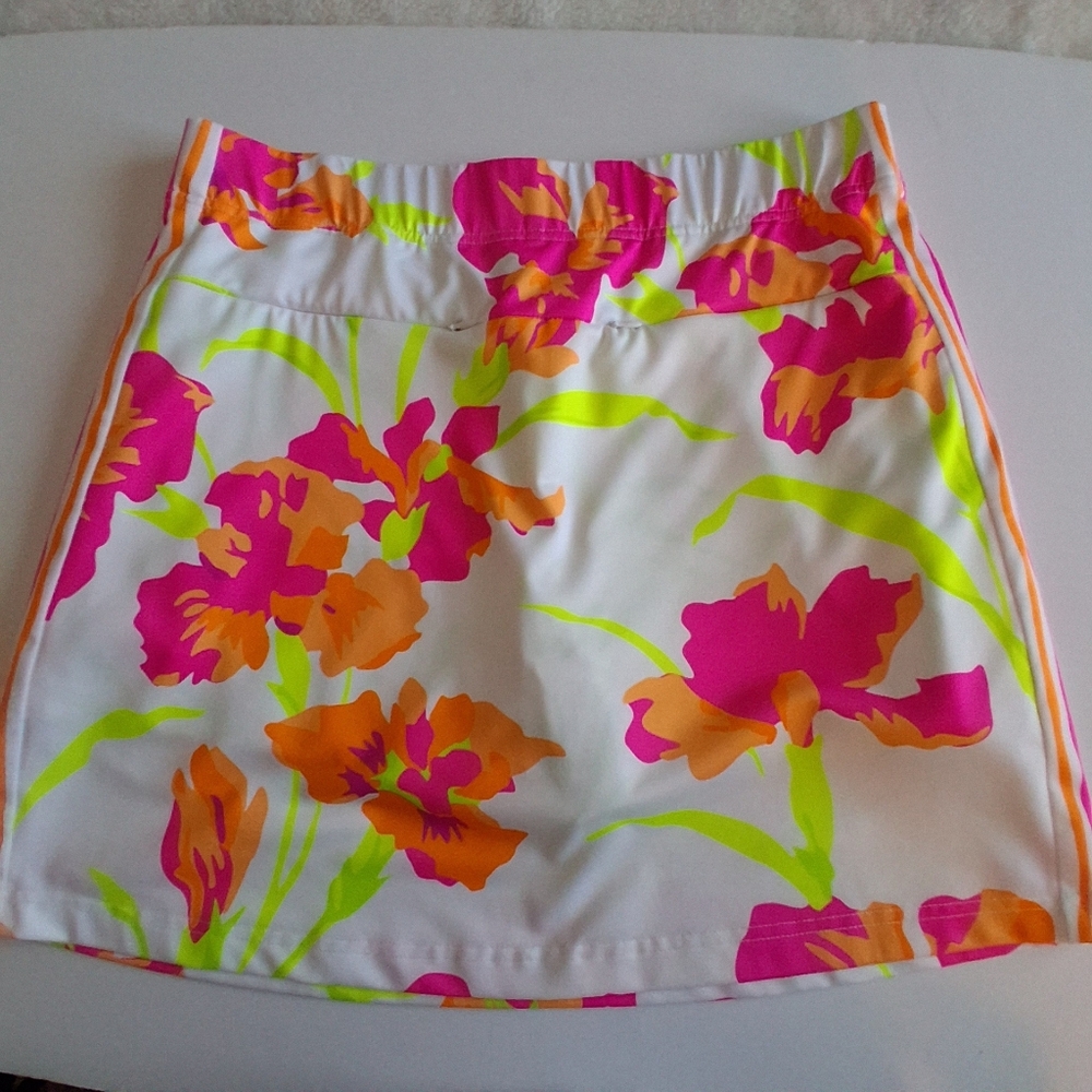 Gretchen Scott Active Multicolor Floral Stretch Pull-on Skort Women's Med Resort - Picture 3 of 11